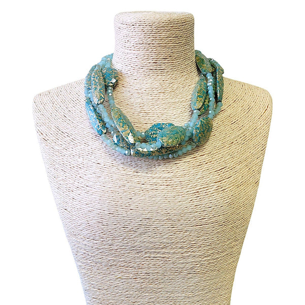 Necklace - Turquoise Boho Necklace
