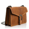 Purse - Luce Women's Handbag Genuine Leather Suede Engraved