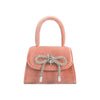 Purse - Sabrina Blush Mini Velvet Top Handle Bag