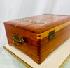 Estate Collection - Finger Joint Metal Banded Medium Cedar Box