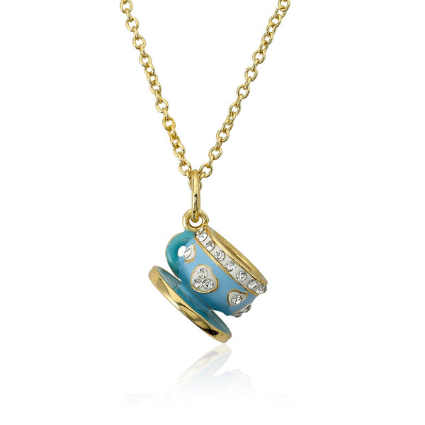 Necklace - Blue Tea For Two Necklace