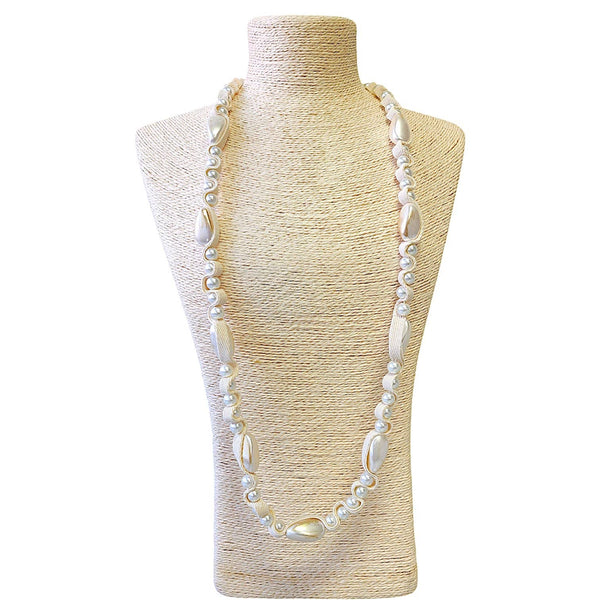 Necklace - Long Coastal Spring Pearl Necklace