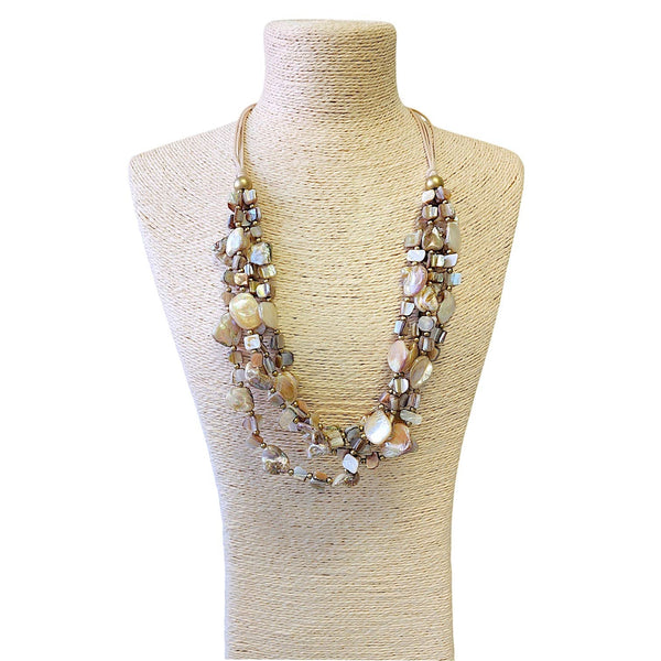 Necklace - Mocha Mousse  Seashell Necklace