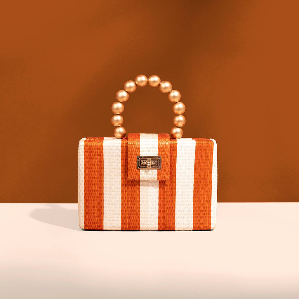 Purse - Orange Stripe Clutch