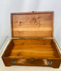 Estate Collection - Finger Joint Metal Banded Small Cedar Box
