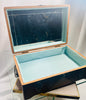 Estate Collection - Finger Joint Metal Banded Medium Cedar Box