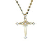 Necklace - Accented Cross in Gold or Silver