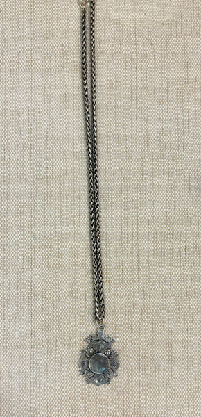 Necklace - Antique Sterling English Watch Fob Necklace