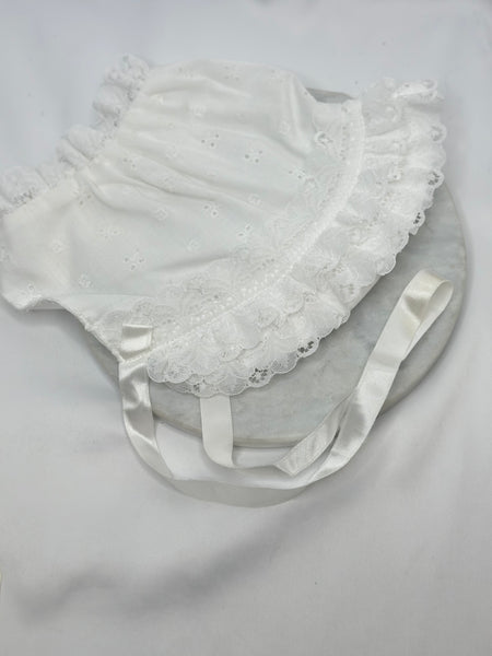 Estate Collection - Vintage Eyelet Baby Bonnet