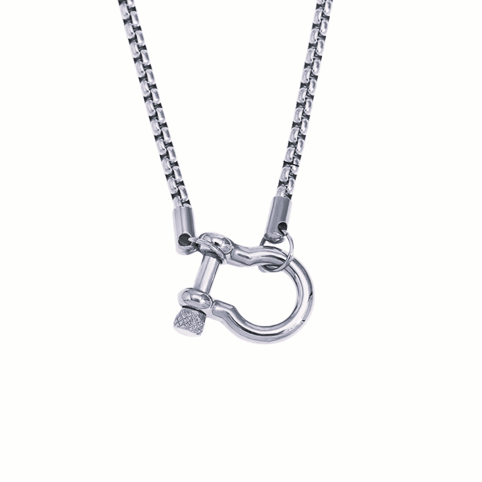 Necklace - Hardware Bolt Necklace Silver