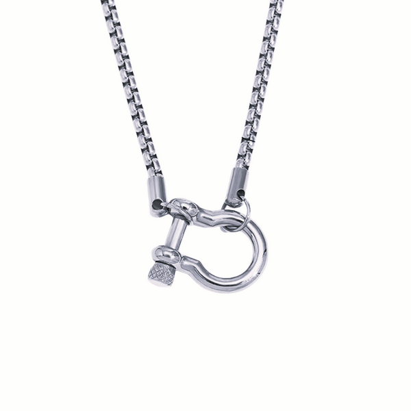 Necklace - Hardware Bolt Necklace Silver
