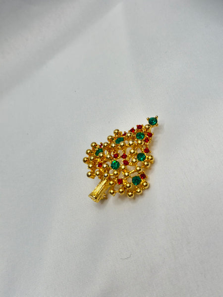 Estate Collection - Brooch - Vintage Rhinestone Christmas Tree Collection