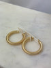 Earrings - 14K Gold Dipped Swirl Hoops