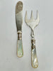 Estate Collection - Antique Silver Plate and Mother of Pearl Victorian Bread Set