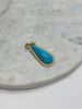 Vignette - Turquoise Stone W/Crystal Surround Teardrop