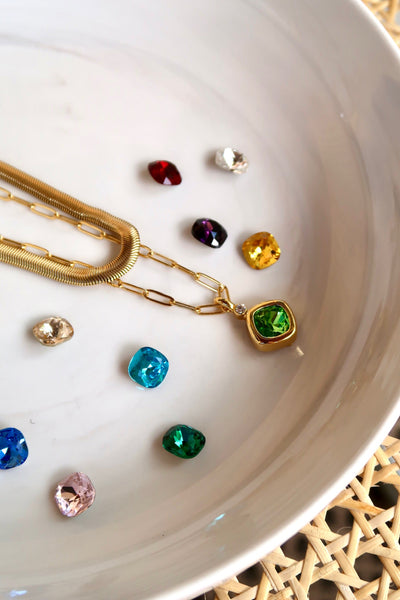 Necklace - Interchangeable Herringbone & Paperclip - Gold