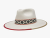 Hat - Fazenda Womens Wide Brim Felt Fedora Hat with Red Trim