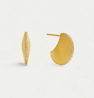 Earrings - Petite Pave Disc Earring