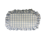 Travel Bag - Gingham Ruffle Makeup Pouch - X-Large