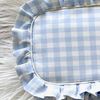 Travel Bag - Gingham Ruffle Makeup Pouch - Small