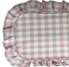Travel Bag - Gingham Ruffle Makeup Pouch - Small