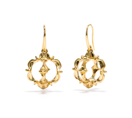 Earrings - Bliss Ruffle Urchin Earrings in Gold