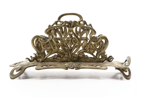 Estate Collection - Art Nouveau Brass Letter Stand