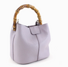 Purse - Bamboo Handle Crossbody Bag with Cosmetic Pouch