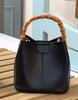 Purse - Bamboo Handle Crossbody Bag with Cosmetic Pouch