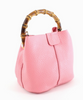 Purse - Bamboo Handle Crossbody Bag with Cosmetic Pouch