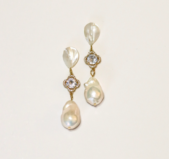 Earrings - Glitzy Baroque Drops