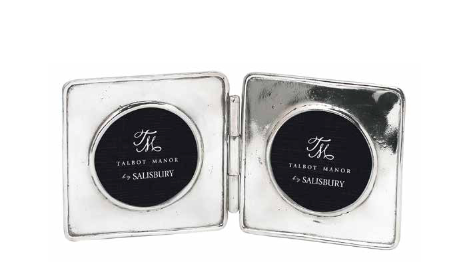 Salisbury - Classic Square Round Opening Double Pewter Frame