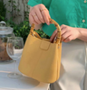 Purse - Bamboo Handle Crossbody Bag with Cosmetic Pouch