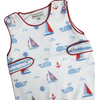 Nantucket Overall W/Whales & Sailboats