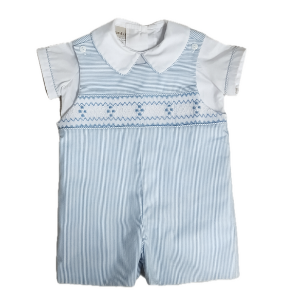 Carly & Ronnie 2 Piece Smocked Overall Set