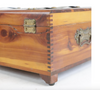 Estate Collection - Finger Joint Metal Banded Cedar Box