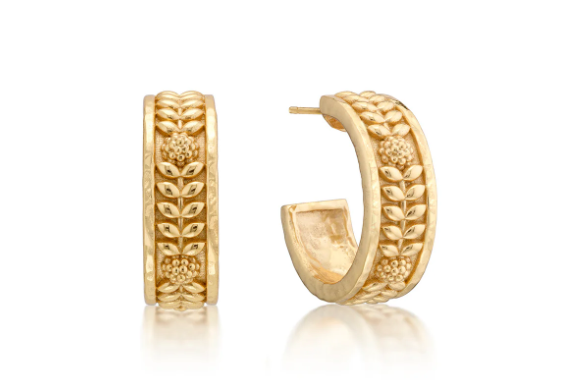 Earrings - Berry Vine Small Hoop Earrings