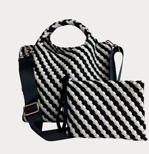 Purse - Lily Woven Tote with Pouch