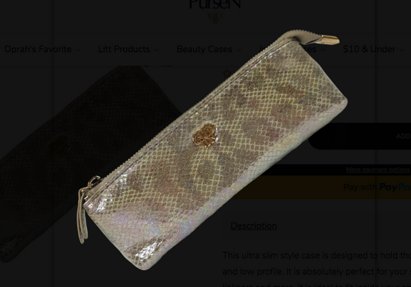 Travel Bag - Brush Holder - Glimmer Leopard