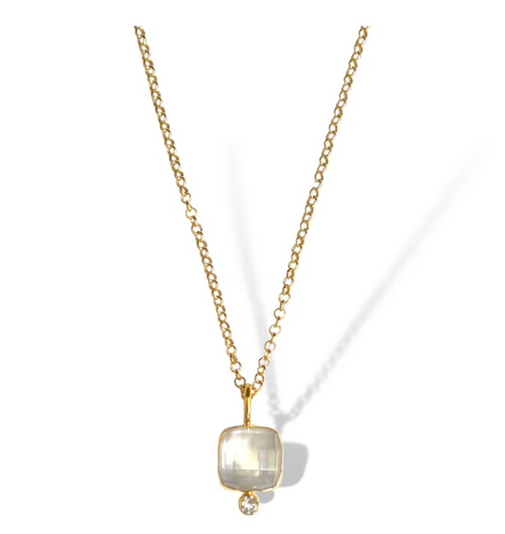 Dina Mackney - Necklace - Petite Mother of Pearl