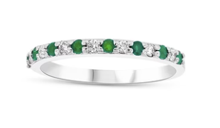 Ring - Green and Clear Eternity Band
