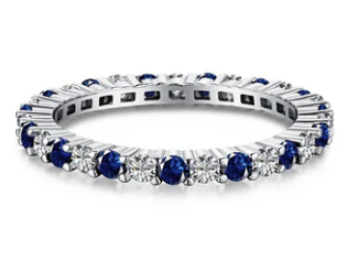Ring - Blue and Clear Eternity Band