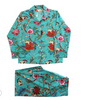 Pajamas - Exotic Teal Flower Print