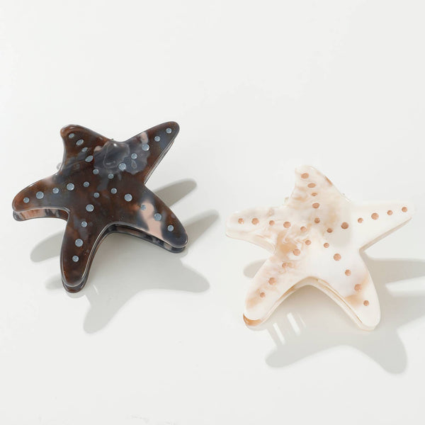Hair Accessories - Calacatta Starfish Claw Clip