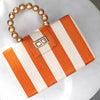 Purse - Orange Stripe Clutch