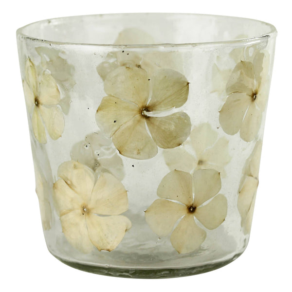 Enameled Flower Hurricane - 2 Sizes