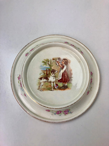 Estate Collection - Vintage Baby Porcelain Bowl/Plate