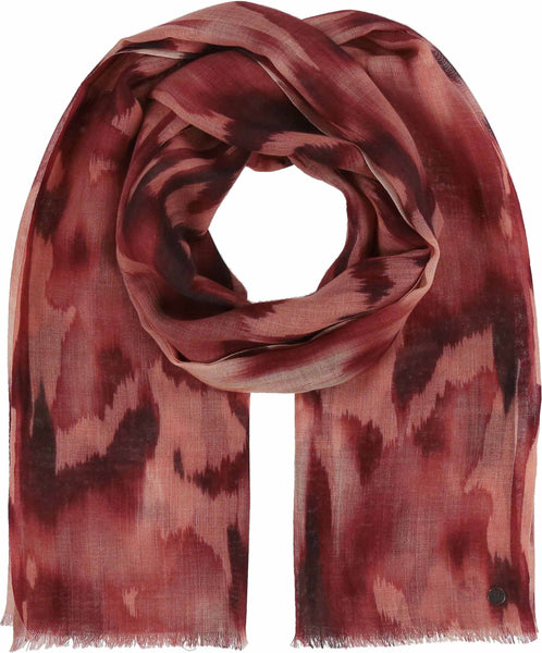 Scarf - Floral Dreams Lightweight Wool Wrap: Sepia rose