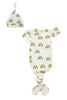 Bamboo Knotted Gown & Hat Newborn Baby Gift Set