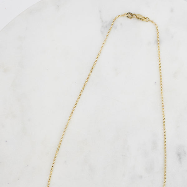 Estate Collection Necklace 14K Yellow Gold Rolo Chain